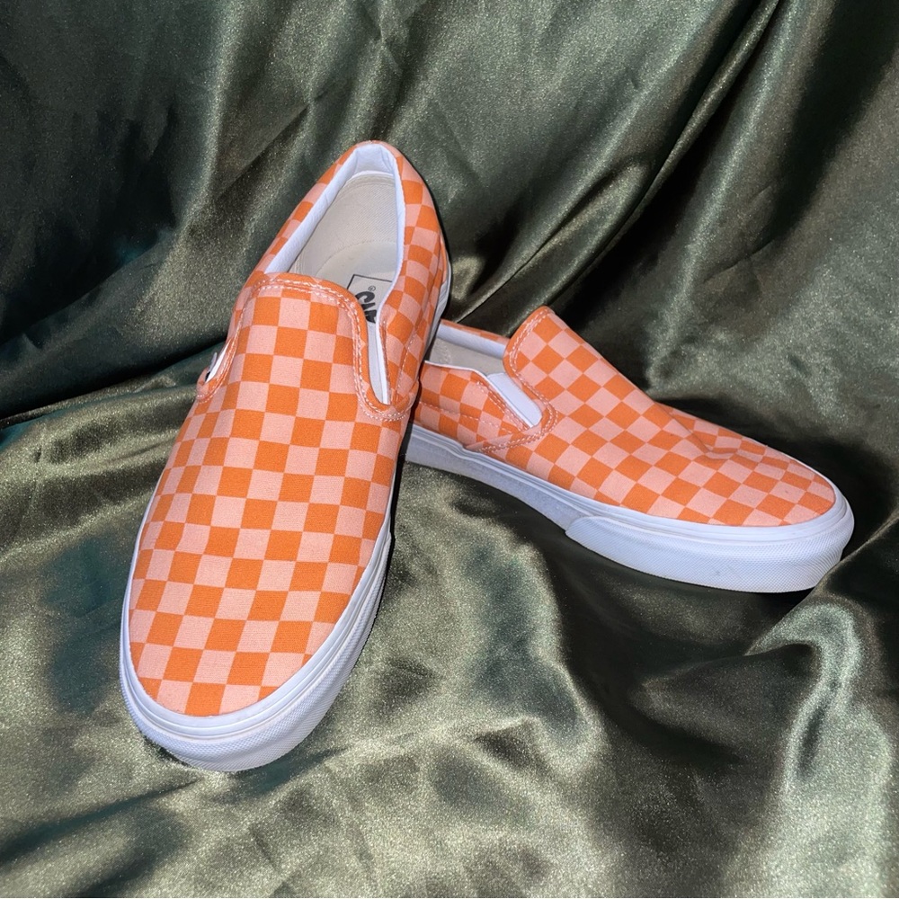 Orange checkered vans